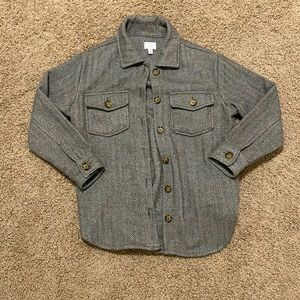 Gray oversize thick flannel
